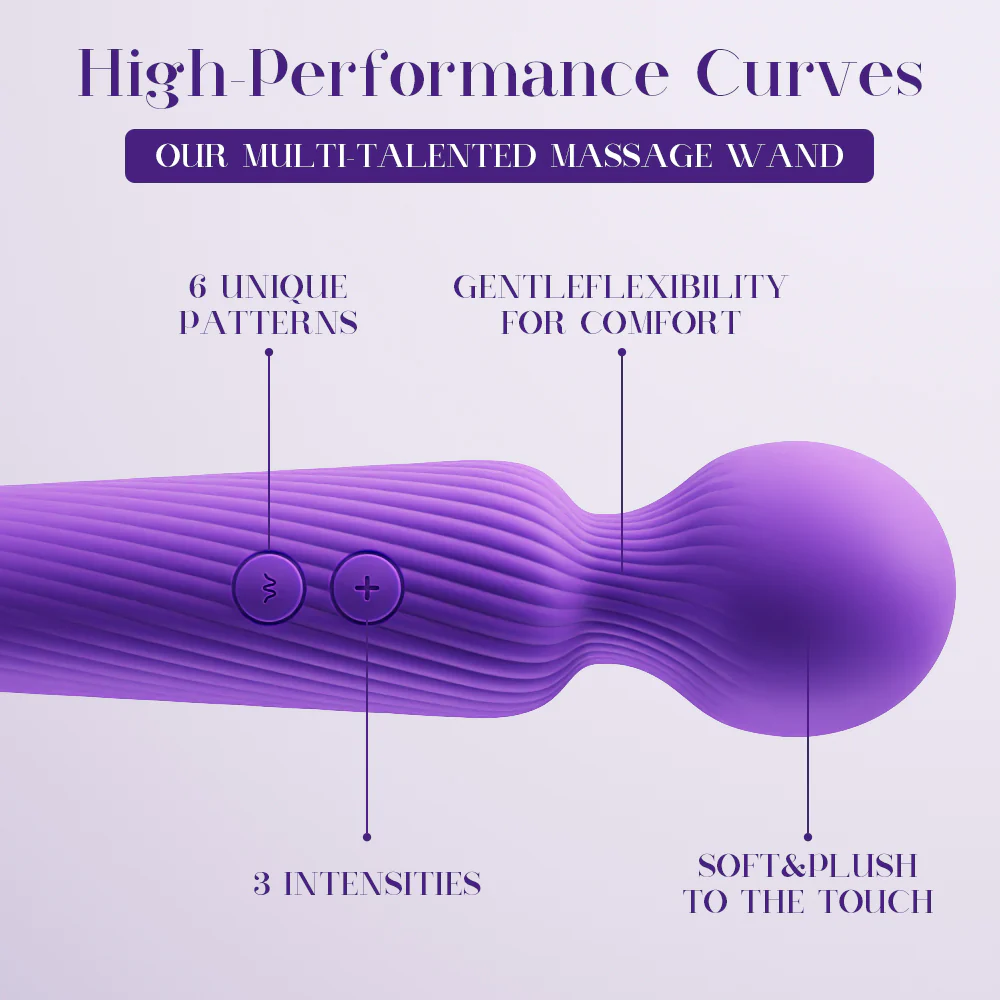 LUCIA Massage Wand – Silicone Vibrator with 6 Patterns - Image 3