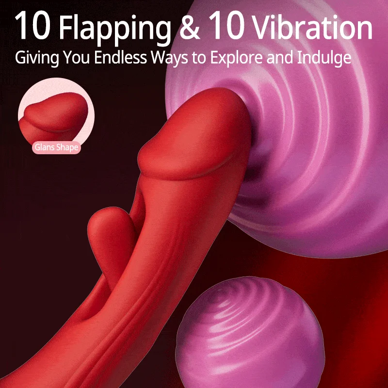 Rose Rotation Tongue Licking Clitoral Stimulator & Flapping G-spot Vibrator - Image 3