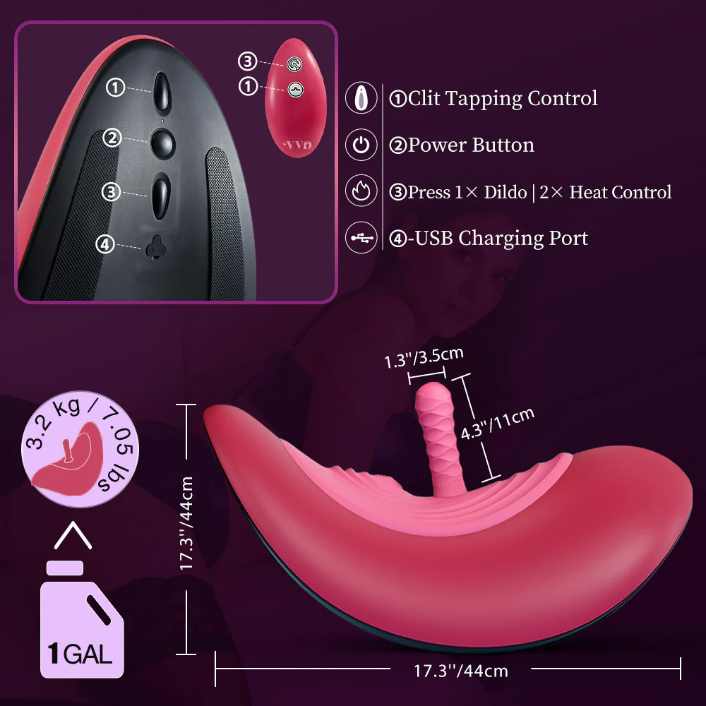 VVD Rider Desire –Riding Sex Machine Sex Saddle with 3 Interchangeable Vibrators - Image 10