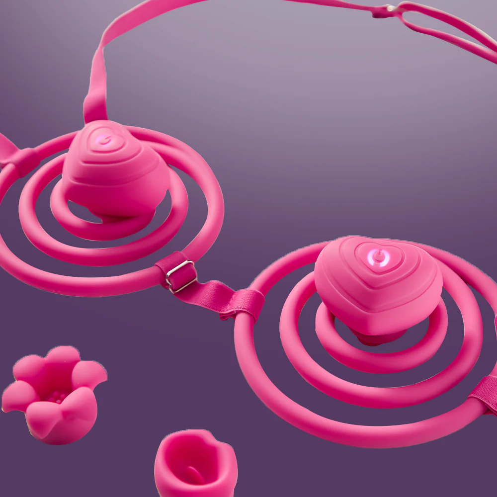 VVD Vkini – Hands-Free Nipple Vibrator with 2 Magnetic Attachments and Adjustable Shoulder Straps - Image 3