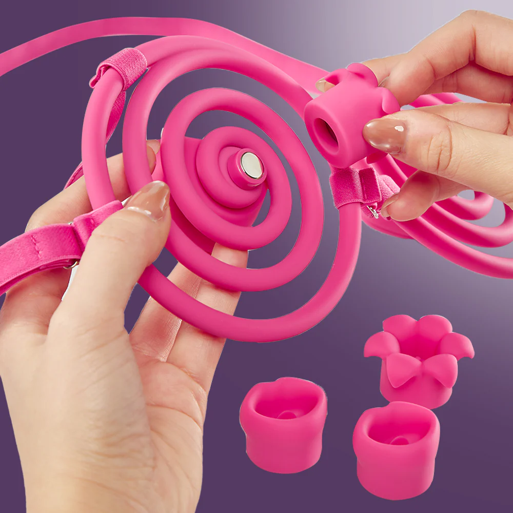 VVD Vkini – Hands-Free Nipple Vibrator with 2 Magnetic Attachments and Adjustable Shoulder Straps - Image 4