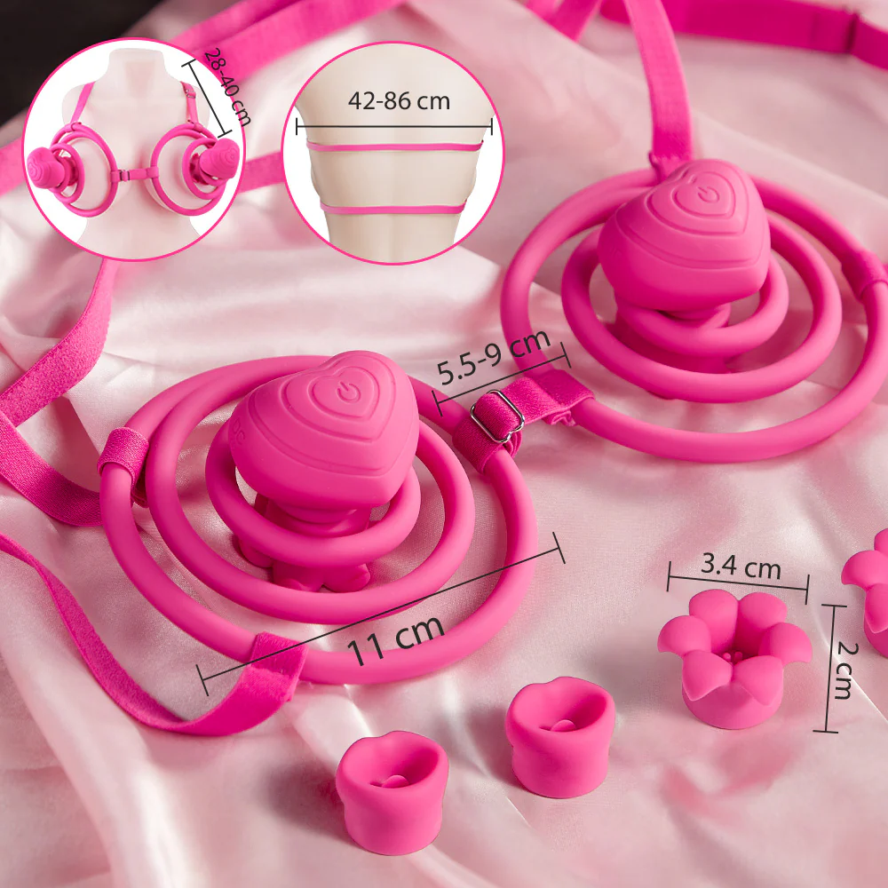 VVD Vkini – Hands-Free Nipple Vibrator with 2 Magnetic Attachments and Adjustable Shoulder Straps - Image 7